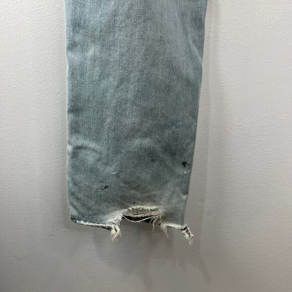 Urban Renewal Levi's Vintage Recycled Denim Jeans Blue Cotton Distressed XS NEW - Picture 7 of 13